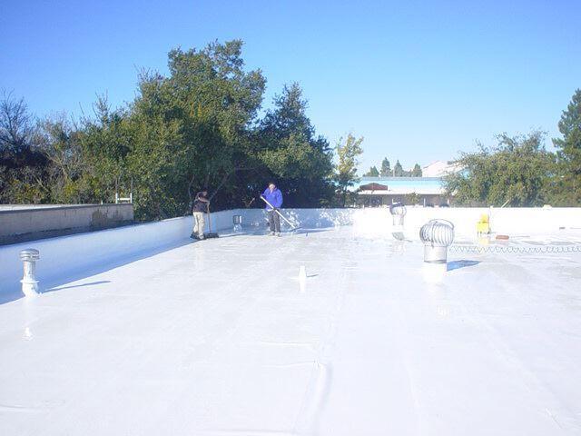 Commercial Roofing company, company roof re-surfaced